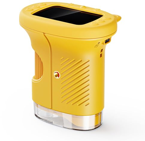 OAEBLLE Microscopio para Niños, Microscopio Portátil Digital 1000X con Pantalla IPS 2,4, 8 LED Regulables, Recargable USB, Juguete Exploración Casa y Exterior, Niños 3-12 años
