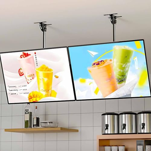 Scatola luminosa a LED con cornice a scatto ultra sottile, display poster illuminato, scheda menu retroilluminata a LED, cartellone pubblicitario a parete for ristorante, bar, negozi 2pc-60*90cm