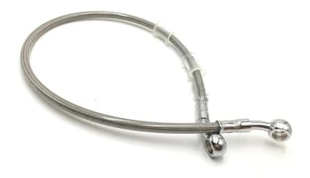 Motocicleta Latiguillo Freno Mangueras Aceite Trenzadas para Motocicleta Tubo Línea para ATV Solo Cable Trenzado Plateado Manguera Freno Tubo Banjo 300-2200MM Y 10mm(700MM-Silver)