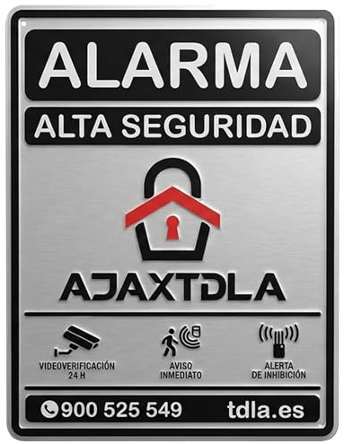 Cartel alarma. NO PARECE REAL, LO ES. Cartel Zona Videovigilada - Señal Aviso Policia - Carteles Disuasorios - Interior Y Exterior - Placa alarmas videovigilancia 28X21CM (NEGRO, 28x21)
