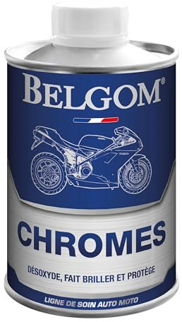 BELGOM - Chromes 250Ml - Idéal pour Désoxyder et Faire Briller - Applique Une Couche Protectrice - Simple et Efficace - Empêche la Corrosion