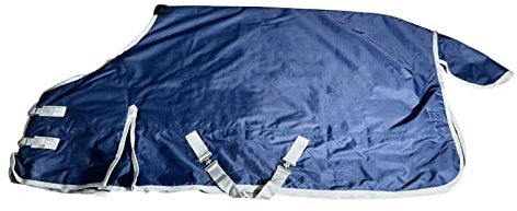 HARICSET Weidedecke Winterliche Pferdedecke Pferdedecke Wasserdicht Einsatzdecke Atmungsaktive Wärme und Verdickende Pferde-Winterdecke(Size:180cm(71in),Color:Marine)