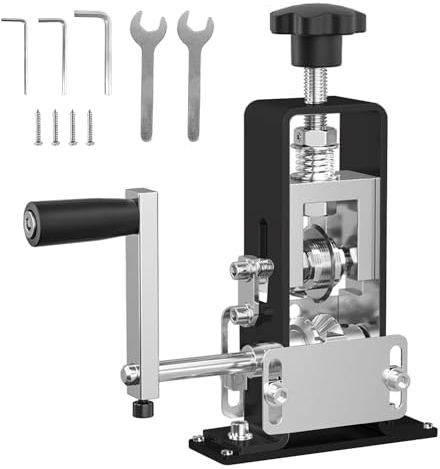 Maquina Pelacables Electricista Con Manivela - Automático y Manual para Cables de 1-25 mm, Pela Cables de Electricidad para Cobre y Chatarra (Modelo Negro)