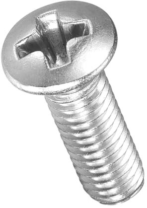 METALLIXITY Phillips Cross Recessed Countersunk Head Screws Bolts (#2-56x3/8) 100Pcs, 304 Stainless Steel Flat Head Woodworking Machine Screws - for Furniture Assembly DIY Projects, Silver