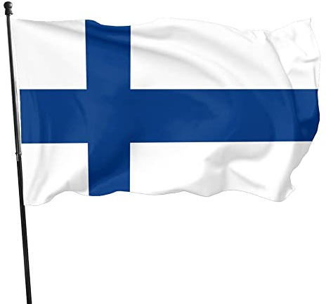 Bandiera della Finlandia 3x5 piedi, striscione decorativo per esterni da giardino