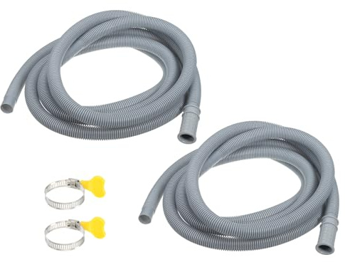 PATIKIL Kit Drenaje Para Aire Acondicionado 3 Metros 2 Juegos Manguera Universal Conexión Para AC Con Abrazadera Y Adaptador Goma Para Mini-Split Ventana Unidad Portátil, Gris