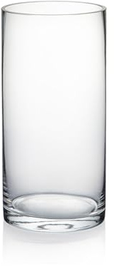 WGV Zylindervase, 10,2 cm B x 20,3 cm H, floraler Behälter, Glas-Mittelstück für Hochzeit, Party, Event, Home Office Decor, klar, 1 Stück