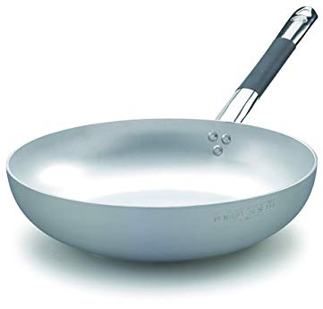 Pentole Agnelli ALMC111BPIC36 Linea Alluminio Induzione Padella Svasata Alta, Fondo a Induzione con 1 Manico Cool, 36 cm