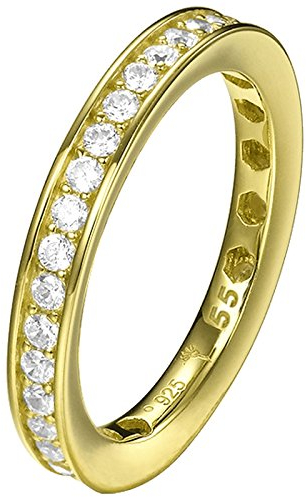 Joop! Damen-Ring 925 Silber Zirkonia weiß Rundschliff Gr. 55 (17.5) - JPRG90788B190