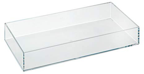 WENKO Kosmetik Organizer Femme Tray Long - Kosmetik-Aufbewahrung, Make-Up Organizer , Acryl, 30 x 5 x 15 cm, Transparent