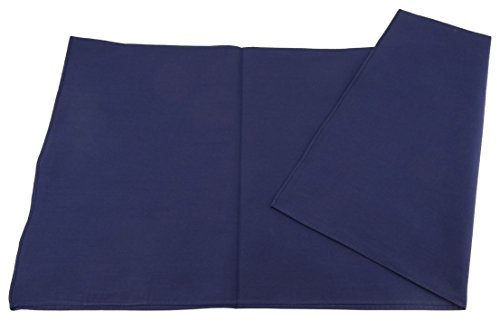 TigerTie Damen Nickituch Halstuch in marine dunkelblau einfarbig Uni - Tuchgröße 60 x 60 cm - 100% Baumwolle