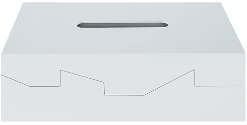 spirella Kosmetiktücherbox - Box für Kosmetiktücher - Taschentuchbox - Kosmetikbox als Spender oder Halter - Taschentuchspender - Tücherbox ABS 24.8 x 12.8 x 8 cm Weiß