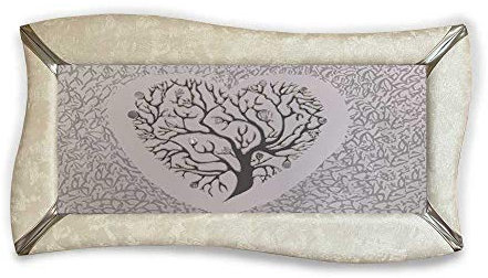 ARTEMA Quadro betti Ecopelle Crema Albero della Vita 15 Canvas+Glitter Argento 148x78cm