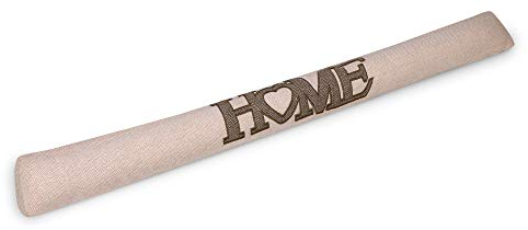 Beautissu Zugluftstopper 90 cm lang Tuuli - 1 kg Windstopper als Türvorleger, Haustür Rolle und Kälteschutz Luftstopper - Luftzugstopper Home Zugluft Stopper in Natur