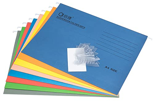 HMF 250460 Hängeregister Mappen für Dokumente | 8er Set | DIN A4 | 31,4 x 24 cm | Bunt