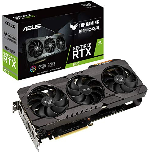 ASUS TUF GeForce RTX 3070 - Scheda grafica da gioco da 8 GB (Nvidia Ampere, PCIe 4.0, DLSS, Raytracing, memoria GDDR6, 2 HDMI 2.1, 3 DisplayPort 1.4a, TUF-RTX3070-8G-GAMING)