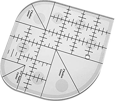 Lseqow Curved Corner Cutter Ruler, Acryl Sewing Ruler Sewing Patchwork Ruler, Sewing Curved Corner Ruler Sewing Template Patchwork Tool DIY Sewing Supplies
