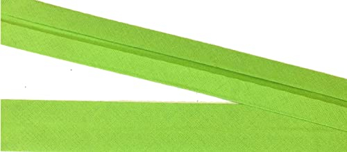 5 m Baumwollschrägband apfelgrün 20 mm vorgefalzt