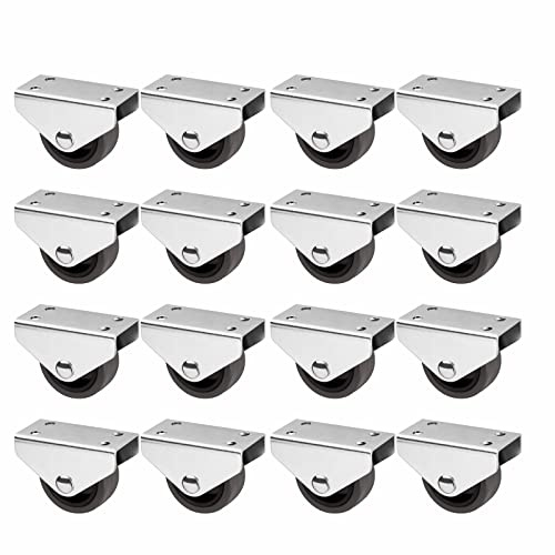 SOTECH 16er Set Kastenrolle PASSAU Ø 40 mm dunkelgrau Möbelrolle | für Unterbaumontage leise und bodenschonend Ideal für Bettkästen und Bodenschubladen