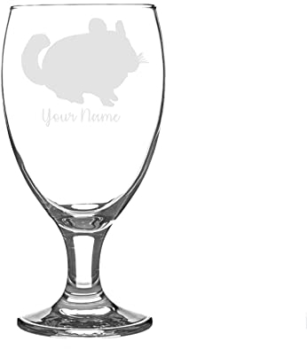 Personalised Chinchilla Craft Beer Snifter Glass Animal Gift for Him for Her