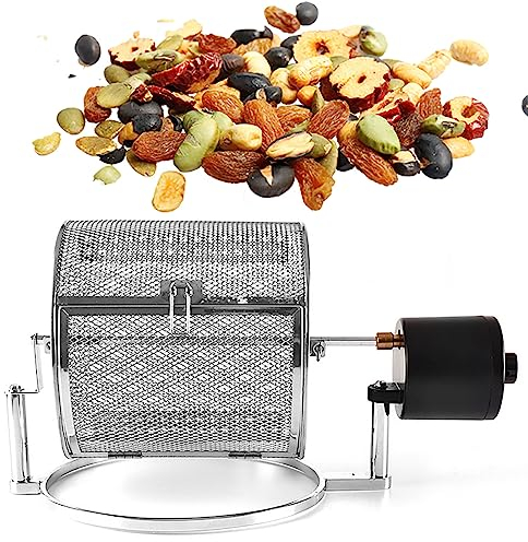Wireless Coffee Roaster Drum Machine for Home Use - Rechargeable and Plug-In Use, Clear Coffee Bean Popping Sound - Enjoy Freshly Roasted Coffee at Your Convenience,600g