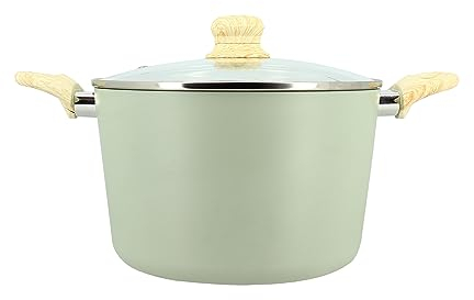 MENASTYL - Faitout 24cm Colorama Céladon - En Aluminium - Revêtement antiadhésif en céramique - Tous feux dont induction