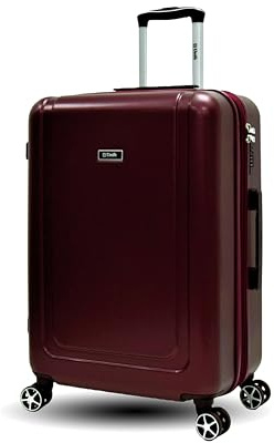 Maleta de Viaje Mediana 68cm 24 Expandible – Rígida ABS Ecológica, 4 Ruedas Dobles 360°, Ligera y Resistente, Cerradura de 3 Dígitos Integrada, Interior con Forro de Poliéster – Burdeos – Unik