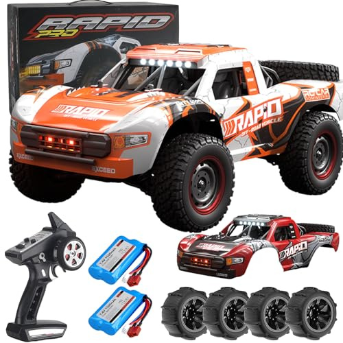 Yidedraw 1:14 RC Cars 70 KMH High Speed Brushless Remote Control Car All Terrain Fast Trophy Truck for Adults Teens Boys 4WD Off-Road Hobby RC Buggy 50 Mins Play Short Course RC Monster Truck (RTR)