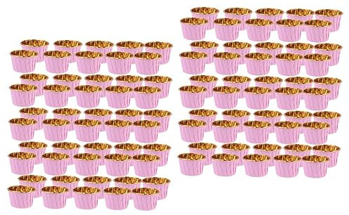 Amosfun 200 Pièces Fournitures De Fête Cupcake En Aluminium Tulipe De Cupcake Tasse À Gâteaux Cas Pour La Cuisson Grand Moule À Muffins Tasses De Restaurant Jumbo Gobelets À