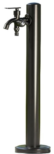 Mosnesrt Fontana da Giardino Esterno in Acciaio Inossidabile, Fontanella a Colonna Moderna, Rubinetto Antigelo da Esterno Fontana con Fontana a Pavimento (60 cm/95 cm)