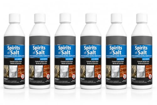 500ml Traditional Spirit of Salt Multi-Purpose & Drain Cleaner Dissolves Effectively Unblock Toilets & Drains Unblocker Remove Stubborn Limescale Buildup In Toilets (Pack of 6)