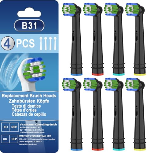 Aufsteckbürsten für OralB, Precision Ersatzbürsten kompatibel mit Oral B Pro/Smart/Vitality/Genius X Series Zahnbürste Elektrische, Die Borsten umschließen die Zähne perfekt und entfernen Plaque, 8er