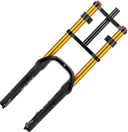 HSIRYAOHD MTB DH FedergabelBike Fork Fat Fork 26x4.0 Tire DH Air Suspension 1-1/8 Disc Brake Adjustable Rebound For Snow Beach XC MTB Bicycle