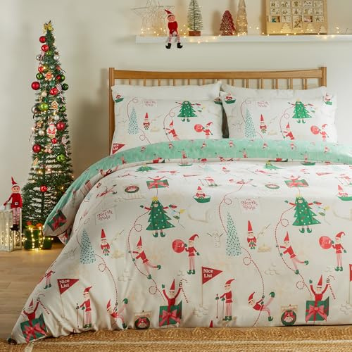 furn. Duvet Day Elfie Duvet Cover Set (Cream/Mint - Single)