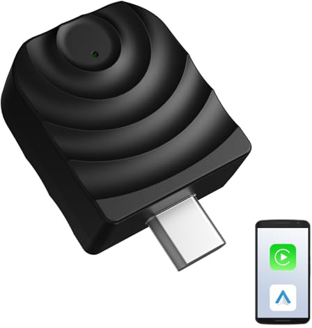 Sunweyer S21 CarPlay Wireless Adapter, Type-C 2-in-1 Android Auto | Wandelt Wired CarPlay & Android Auto zu Wireless. Automatisch verbinden. OTA Updates, schnell & stabil