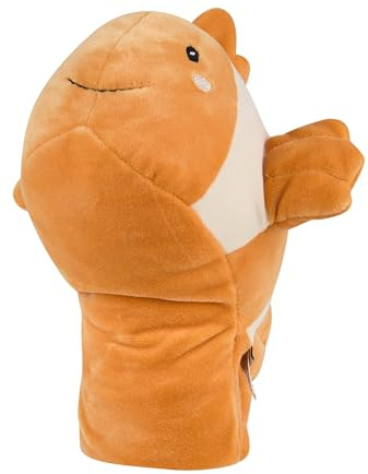 Sterntaler Handpuppe Clownfisch aus weichem Flausch, Kinder- und Babyspielzeug, wattiert mit Polyesterwatte, 16 × 20 × 29 cm – dunkelgelb