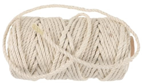 MINAOLULUS Cuerda de Sisal Natural Color Claro 4 Mm 50 M para Árbol Rascador de Gatos DIY Cuerda Resistente para Rascar Gatos Multifunción y Accesorio de Repuesto