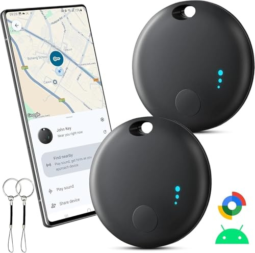 Smart Air Traceur, Traceur Localisateur D’Objets Bluetooth, Fonctionne avec l’app Google Localiser, Batterie Longue Durée,Air Tracker Android pour Les clés/Portefeuilles/valises