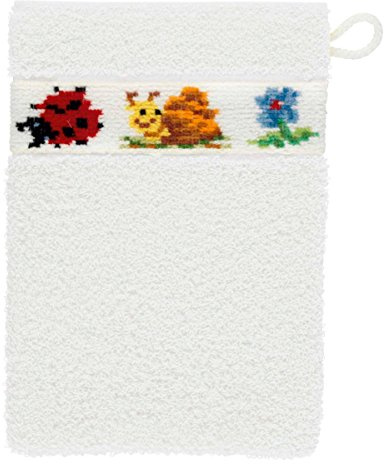 Feiler paulix00030504 Waschhandschuh Pauli Größe 15 x 20 cm, weiß