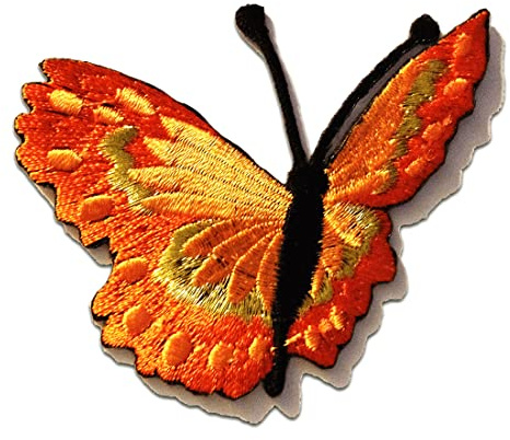 Catch the Patch Schmetterling - (Größe: 7,9 x 6,3 cm) Aufnäher, Bügelbilder, Aufbügler, Applikationen, Patches, Sticker zum Aufbügeln oder Aufnähen – für Kleidung, Taschen, Jacken