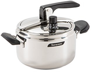 Barazzoni, ø22cm, Pentola a Pressione Modello Rapida, ø 22cm, capacità 7lt. Acciaio inox 18/10, Made in Italy, Argento, 7,0 Lt