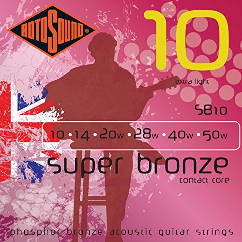 Rotosound strängar för akustisk gitarr SUPER BRONZE 6-str. SB10