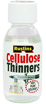 Rustins Cellulose Thinners 125ml -– Professional Solvent for Cellulose Paints and Lacquers; Cleans Brushes, Spray Guns and Equipment; Fast-Evaporating Formula in Various Sizes