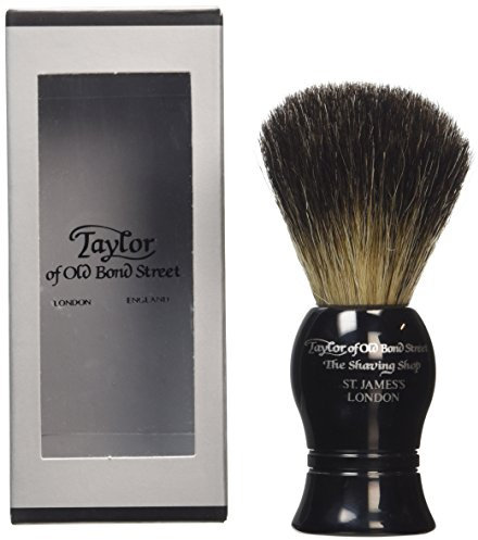 Taylor of Old Bond Street Pure Badger Medium Black Shaving Brush