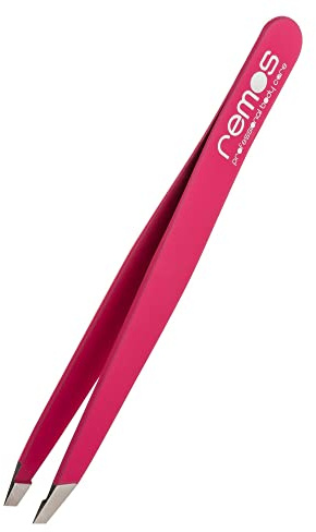 REMOS Profi Pinzette mit extra feinen Spitzen zum Zupfen der Augenbrauen - fuchsia