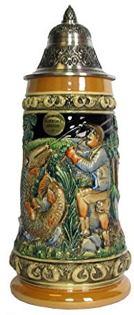 KING Bierkrug Angler Seidel 0,5 Liter Bierseidel