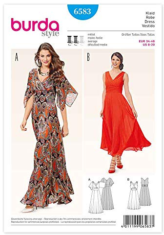 Burda B6583 Patron de Couture Robe Papier Blanc 19 x 13 x 1 cm