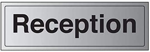 V Safety General Door-Reception Sign - 300mm x 100mm - Self Adhesive Alu Effect