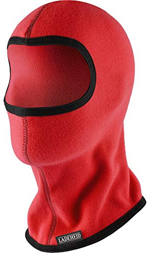 Ladeheid Kinder Jugend Mädchen Microfleece Sturmhaube Skimaske LA-203(Rot,One Size)