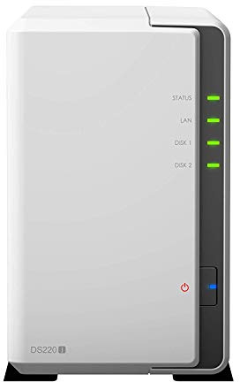 Synology DS220j DiskStation NAS-Server 2-Bay Desktop Server Bundle, Kapazität:8.000GB (8TB), HDD Typ:Seagate Ironwolf
